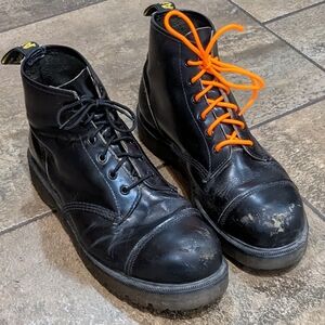 Vintage 90's Dr Martens 6 Hole Heavy Duty Air Wair Leather Boots Size12 …